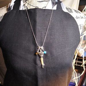 344 jeaniemade Crown Key Necklace